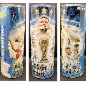 Argentina FIFA World Cup Champion Qatar 2022 Messi 20oz Stainless Steel Tumbler